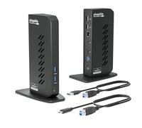 Plugable USB 3.0 and USB-C Universal Laptop Docking Station with 2 HDMI Ports for Windows, Mac (Driver Required), and ChromeOS. Gigabit Ethernet, Audio