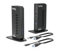 Plugable USB 3.0 & USB-C Universal Laptop Docking Station (Driver Required) BLK.