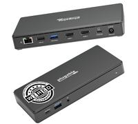 Plugable USB-C Docking Station Dual 4K 60Hz HDMI 3x USB-A UD-MSTH2-UK Windows