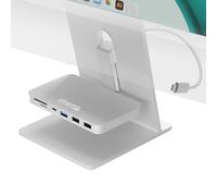 Plugable USB C Hub for iMac 24 Inch 2021, 2023, and 2024 6-in-1 USB Hub Multiport Adapter with 10Gbps USB-C and USB 3.0, 2X USB 2.0, microSD & SD Card Reader, Not for 2020 and Earlier iMacs (AD-6IN1)