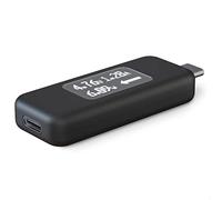 Plugable USB C Power Meter Tester for Monitoring USB-C Connections - Digital Multimeter for USB Type C Cables, Laptops, Phones, Chargers - Driverless