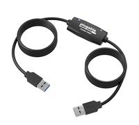 Plugable USB Transfer Cable, Unlimited Use, Transfer Data Between 2 Windows PC's, Compatible with Windows 11, 10, 7, XP, Bravura Easy Computer Sync Software Included