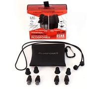 Plugfones Dynamics High Fidelity Earplugs and Full 29 NRR Earplugs 2 Pair Set for Concerts Musicians Shooting and More with Carabiner Pinch case and Removable Comfort Connector Cable