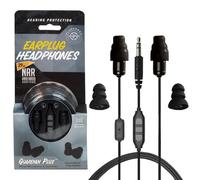 PlugFones Guardian Plus, Earplugs with Audio, 26 dB NRR, Noise Isolating Mic and Controls