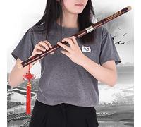 Pluggable Bitter Flute Dizi Traditional Handmade Chinese Musical Woodwind Instrument Key of C Study Level Professional Performance with Pure Melodious Sound Precise Tone Holes and Easy to Play