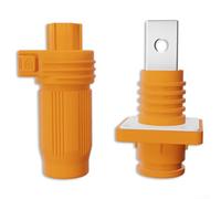 Pluggable Terminal Block 120A for Energy Storage Systems, High Current Connector Compatible with 10-25mm² Wire, IP67 UL94 V-0 Certified, Pure Copper(Orange)