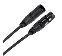 Plugger 10m Black DMX XLR Female 3b/Male 3b Cable for Audio Transmission