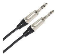 Plugger, 6.35mm TRS Male Jack / 6.35mm TRS Male Jack Stereo Instrument Cable Compatible Ampli, Bass, Guitar, Speaker, DJ Device, Synth and More - 10m Length - Pro Quality