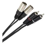 Plugger Cable Strap 3B/XLR Male to RCA Male 3 m Black