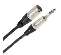Plugger Male 3b/Male XLR Stereo Cable, 10 m, Black