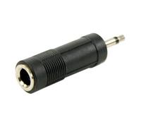 Plugger Mono Jack Female to Mini Male adapter, black