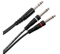 Plugger Mono Y Cable Stereo Jack Male/Male 3 m Black