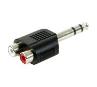 Plugger Stereo Jack Male/RCA Female adapter black