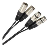 Plugger Strap 3B/3B 0.60 m Male XLR Female Cable Black