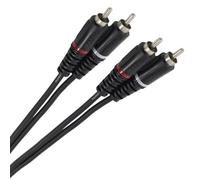 Plugger Strap RCA Cable Male/Male 3m, Black
