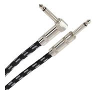 Plugger Tweed Cable Jack Male Mono/Male Angled 10 m Black