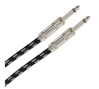 Plugger Tweed Jack Mono Male/Mono Male Audio Cable 10 Metres, Black