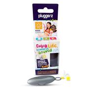 Pluggerz Enjoy Kids Earplugs, Reusable Silicone Ear Plugs with Filter, 23-28 dB Noise Reduction Rating, Universal-Fit Hearing Protection for Swimming, Concerts, Travel, Flying, 1 Pair