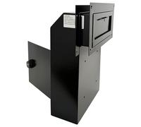 Plugsharge Locking Door Drop Box with Combination Lock - Steel Mailbox with Rear Access, Mail Slot for Rent, Deposit, Night Key, and Mail - Through-Door Design Prevents Money Fishing, Durable Black