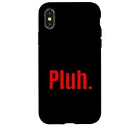 Pluh. Retro 80s Minimal Slang Expression Meaning Design Case for iPhone X/XS