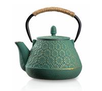 PluieSoleil 1000ml Cast Iron Teapot with Removable Infuser - Stovetop Safe Japanese Tetsubin Kettle for Loose Leaf Tea, Heat-Resistant Traditional Design