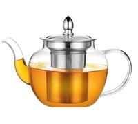 PluieSoleil Glass Teapot with Infuser, Tea Pot Strainer for Loose Tea Leaf, Large Teapot Set, Removable Mesh Filter