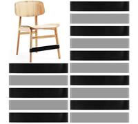 PLULON 15 Pack Chair Bands for Kids with Fidgety Feet Fidget Bands for Classroom Chairs Bands for Students Chairs Desks with Sensory ADHD ADD Autism - Black Gray