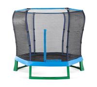 Plum 7ft Junior Jumper Springsafe Children's Trampoline and Enclosure - Blue & Green