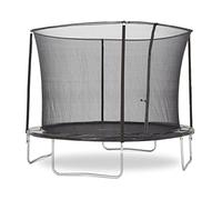 Plum 8ft Turquoise / 10ft Black Kids Fun Garden Trampoline with safety net enclosure inside the springs for better protection for children springsafe technology for outdoor family fun