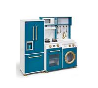 Plum Play Wooden Kids Kitchen - Bakehouse Roleplay Toy with Lights, Sounds, Accessories & Fridge - Pretend Indoor Play Set for Ages 3+
