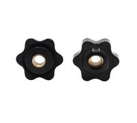 Plum Bakelite Hand Tighten Nuts Handle Thread Star Mechanical Black Thumb Nuts Clamping Knob Manual M4 M5 M6 M8 M10(Perforated,M4 25 5pcs)