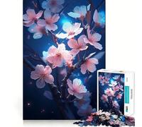 Plum Blossom Flower 1000 Pieces Jigsaw Puzzles for Adults Memory Boost Home Pastime Image Assembly Wall Art Decor (50x75cm)