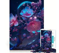 Plum Blossom Flower Jigsaw Puzzles 1000 Pieces for Adults Brain Skill Stress Release Exact Edge Wall Art Decor (50x75cm)