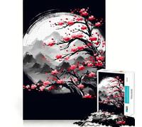 Plum Blossom Flower Jigsaw Puzzles 1000 Pieces for Adults Logic Sense Toy Leisure Time Smooth Edge Seasonal Gift (38x26cm)