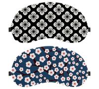 Plum Blossom Flower Pattern 2-Pack Light-Blocking Soft Breathable Blindfold Sleeping Masks