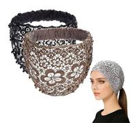 Plum-Blossom Hollow Beaded Wide Headband - Boho-Chic Crystal & Pearl Embellished Wide Headbands, Floral Beaded Design, Elegant Hair Accessory for Daily Wear and Special Occasions (Brown+Black)