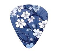 plum blossom patternGuitar Picks, 12-Piece Pattern Set, Three Different Thicknesses for Acoustic Electric Guitar and Other Instruments