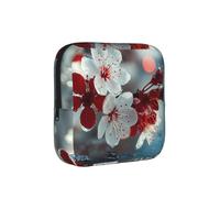Plum Blossoms On The Ice American Flag Compact Sanitary Napkin Storage Bag for Women - Portable and Stylish with Zipper for Daily Carry