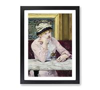 Plum Brandy By Edouard Manet Classic Painting Framed Print | A3 Black Framed Wall Art | Ready to Hang | Classic Historical Picture | Living Room Bedroom Lounge Office