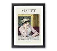 Plum Brandy By Edouard Manet Exhibition Museum Painting Framed Print | A3 Black Framed Wall Art | Ready to Hang | Modern Historical Picture | Living Room Bedroom Lounge Office