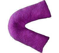 (Plum, Case Only) Teddy V Shaped Pillow Case Super Soft Warm & Cosy