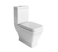 Plum&clay Aquarius Square Design Close Coupled Toilet With Soft Close Wrap Over Seat