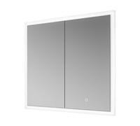 Plum&clay Aura Recessed Led Illuminated Double Mirrored Wall Cabinet (H)700mm (W)800mm