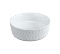 Plum&clay Billie Gloss White Ceramic Round Textured Counter Top Basin (W)360mm