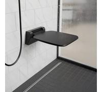 Plum&clay Black Wall Mounted Heavy Duty Folding Shower Seat