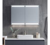 Plum&clay Carter Led Illuminated Mirrored Wall Cabinet With Shaver Socket (H)700mm (W)1000mm