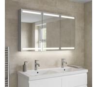 Plum&clay Carter Led Illuminated Mirrored Wall Cabinet With Shaver Socket (H)700mm (W)1200mm