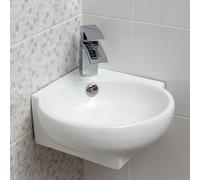Plum&clay Curve Corner Wall Hung Cloakroom Basin