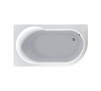 Plum&clay Darwin Left Hand White Acrylic Single Ended Compact Bath (L)1550mm (W)900mm