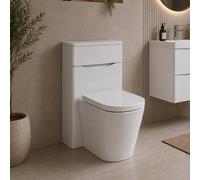 Plum&clay Eden Gloss White Back To Wall Toilet Wc Unit Bathroom Furniture
